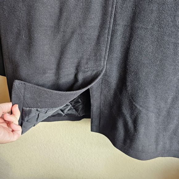 Lauren Ralph Lauren Pea Coat Men’s Size 44R Wool Blend, Classic Black, Business - Picture 6 of 7